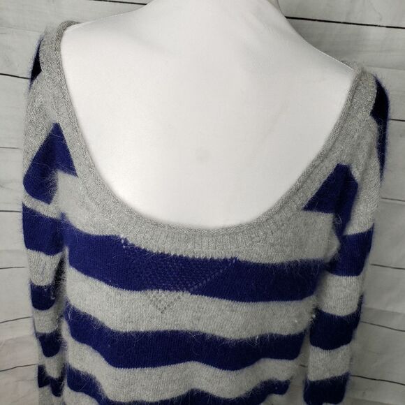 Moda International rabbit hair wool stripe Sweater - Picture 8 of 8